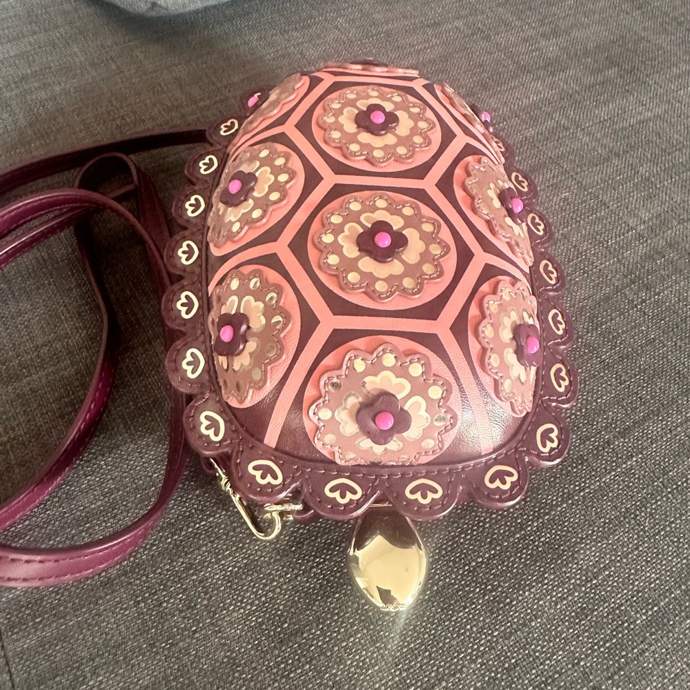 Kate Spade New York Baja Bound Turtle Crossbody, Rare Novelty 3D Item Tortoise.